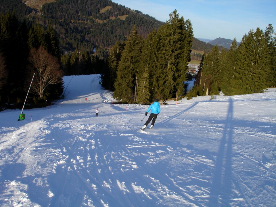 Skiers alpine skiing alpine ski