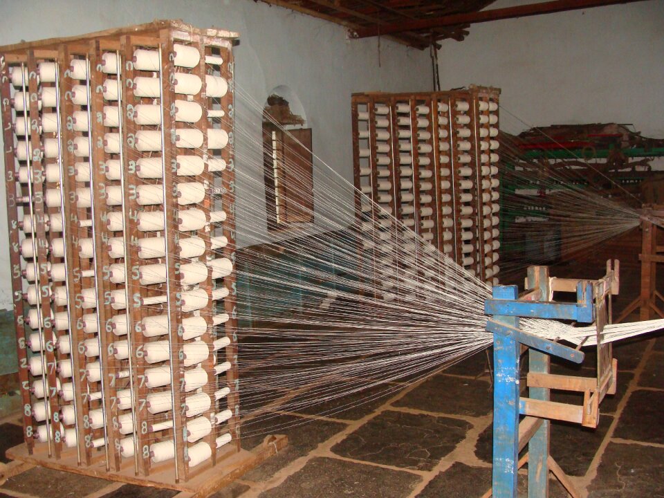 India weaving yarn making