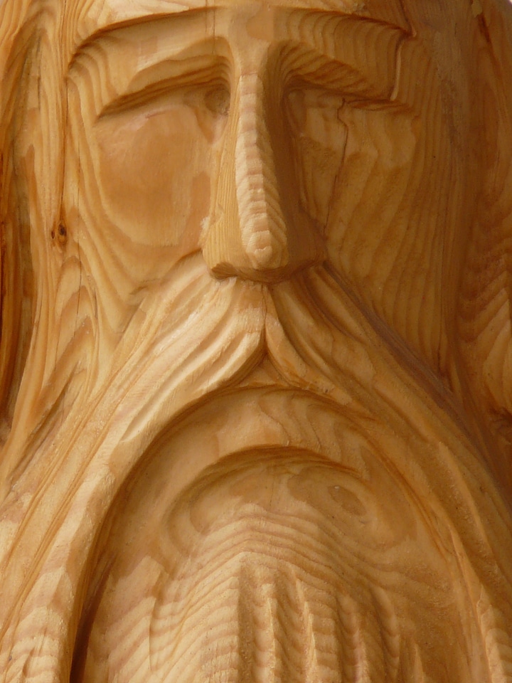 Human person wood carving