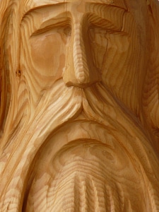 Human person wood carving