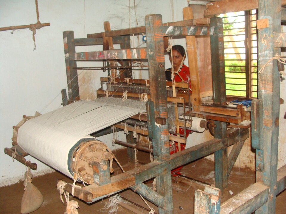 India weaving yarn making
