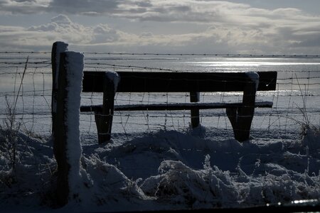 Winter snow bank