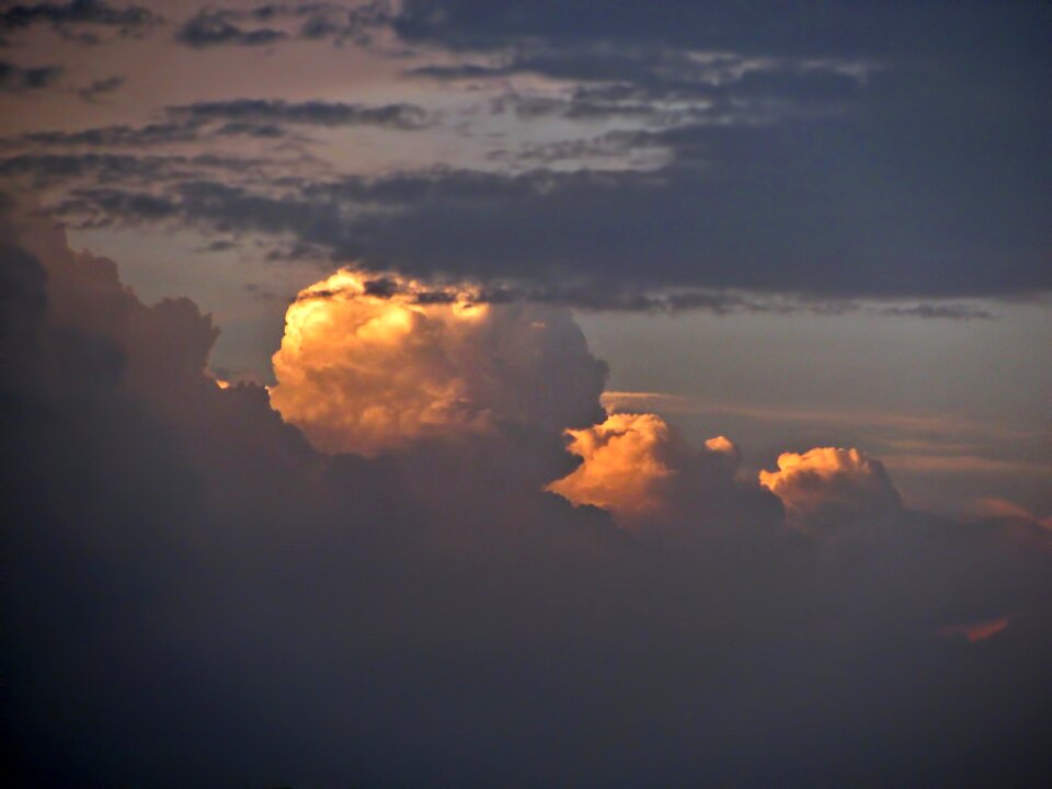 Clouds colors orange