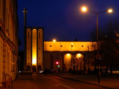 White church street evening