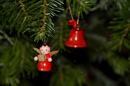 Fir tree christmas ornaments decoration photo