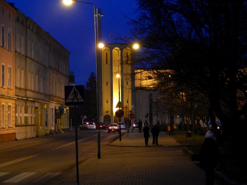 Evening light church