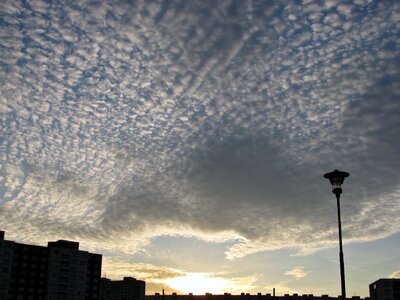 Sundown sky cirrocumulus photo