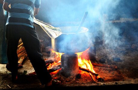 Bulk cooking smoke fire photo