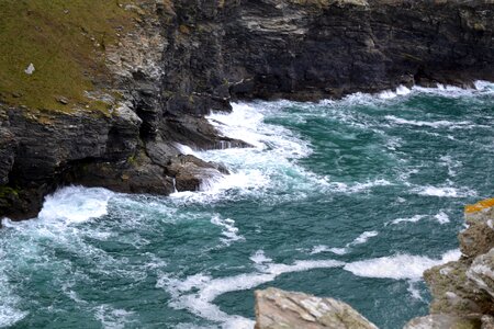 Coast cliff waves photo