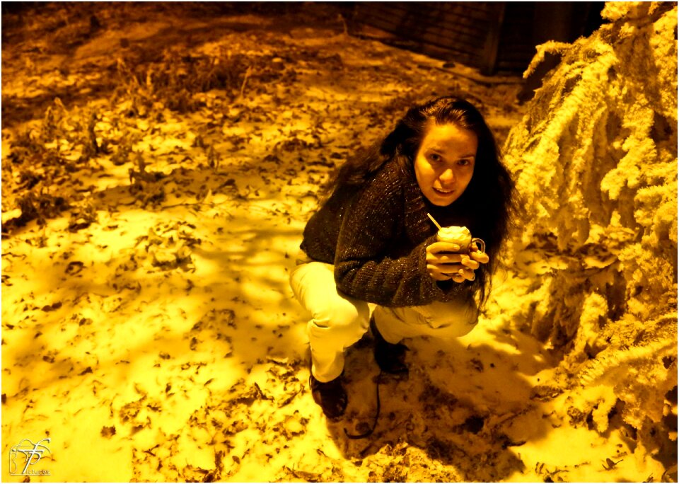 Squatting cold night