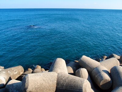 Breakwater sea sky