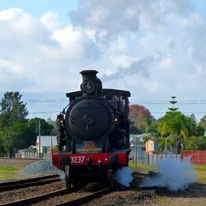 Steam train smoke railroad photo