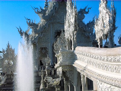 White temple chiang rai thailand photo