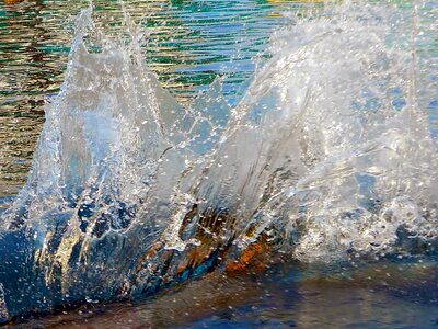 Man jumped swimming in the