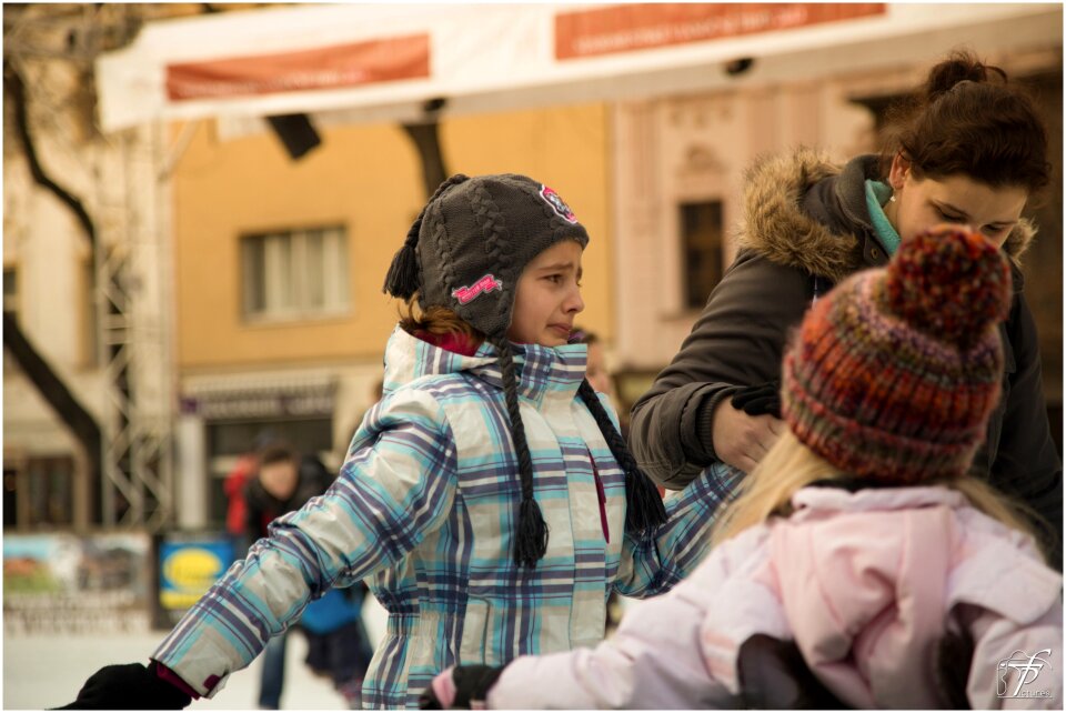 Mother daughters winter