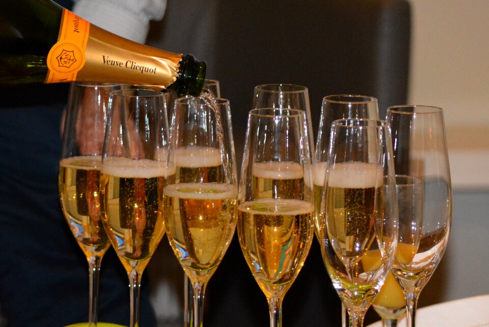 Champagne glass party