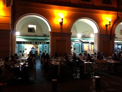 Place garibaldi cafe turin night