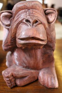 Art wood carving animal photo