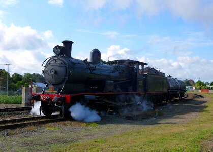 Steam engine railroad smoke photo