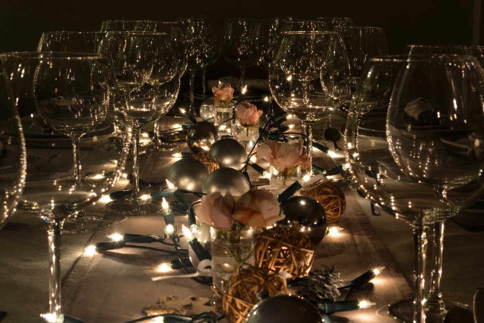Wine glasses glass slightly
