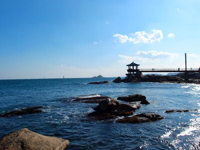 Winter sea rock gangwon do photo