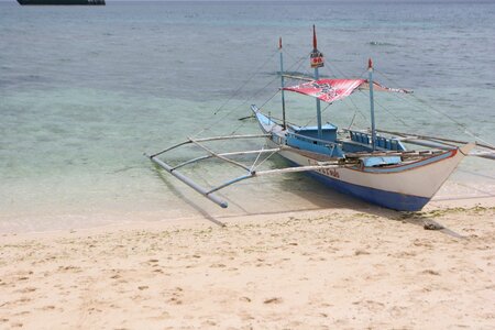 Sunset whet is the only boat republic of the philippines photo