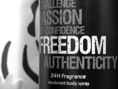 Freedom the smell of deodorant