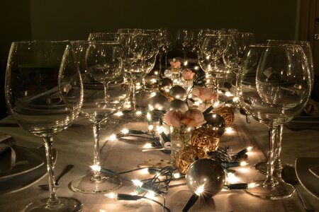 Wine glasses table atmosphere