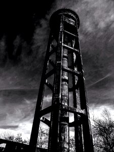 Water storage old water tower operating structure photo