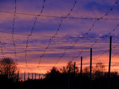 Sunset evening sky hallertau