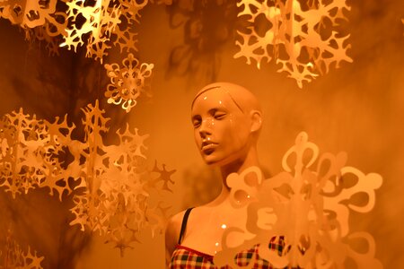 Snow face woman
