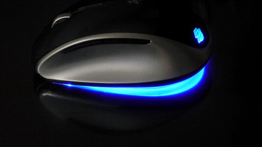 Optical mouse blue led