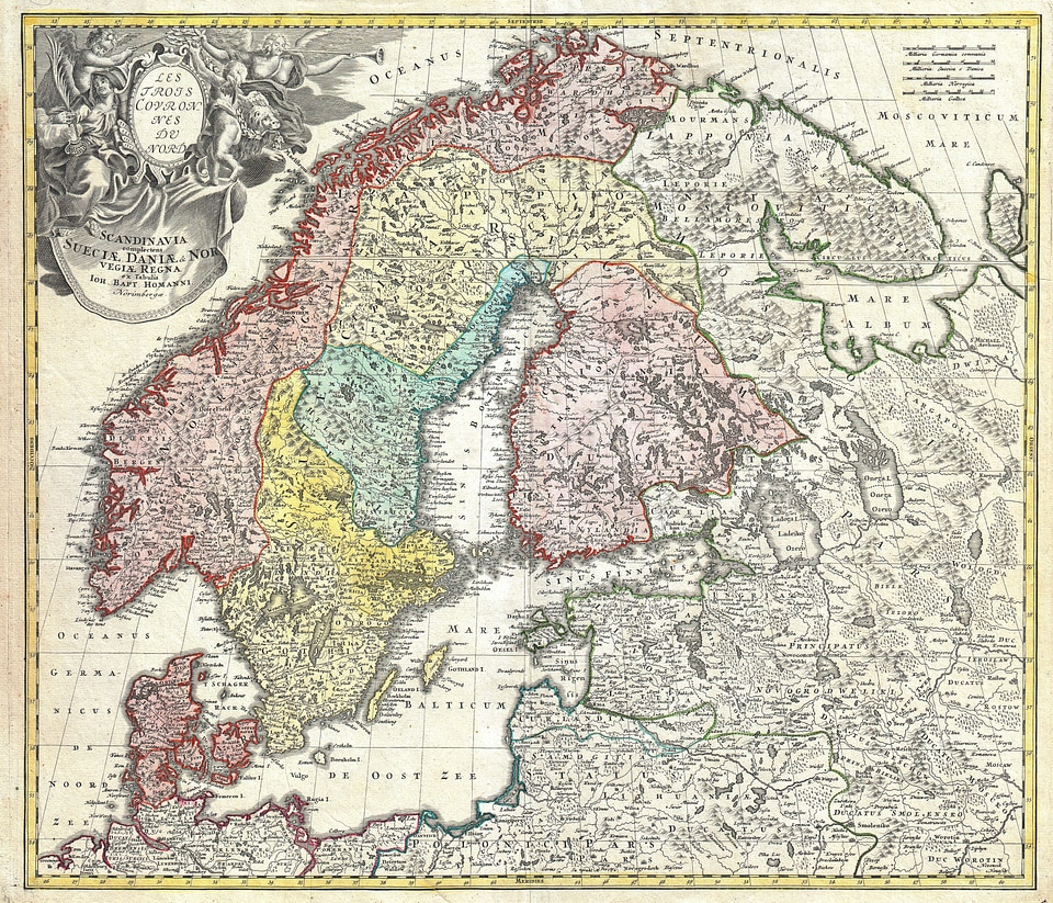 Finland denmark map