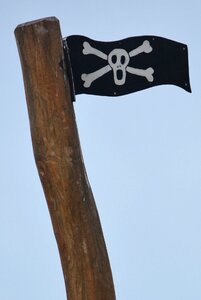 Flag pirate skull photo