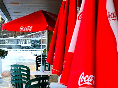 Parasols advertising umbrellas