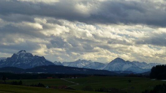 Marktoberdorf mountains clouds