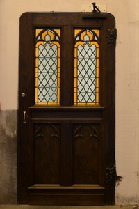 Door port stained glass windows