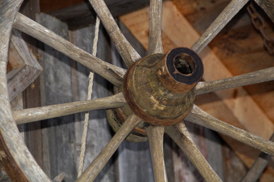 Old wheel carriage wheel
