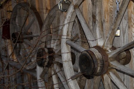 Wooden wheels spokes wagon wheel photo