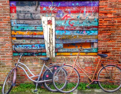 Colorful wall wall graffiti