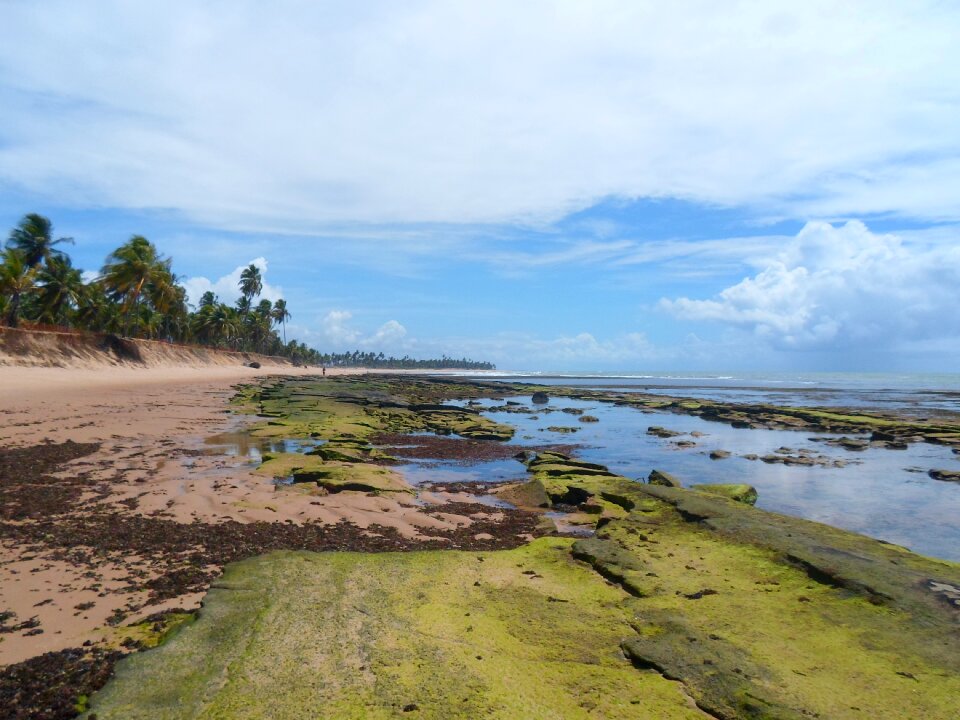 Deserted beach strong beach brazil