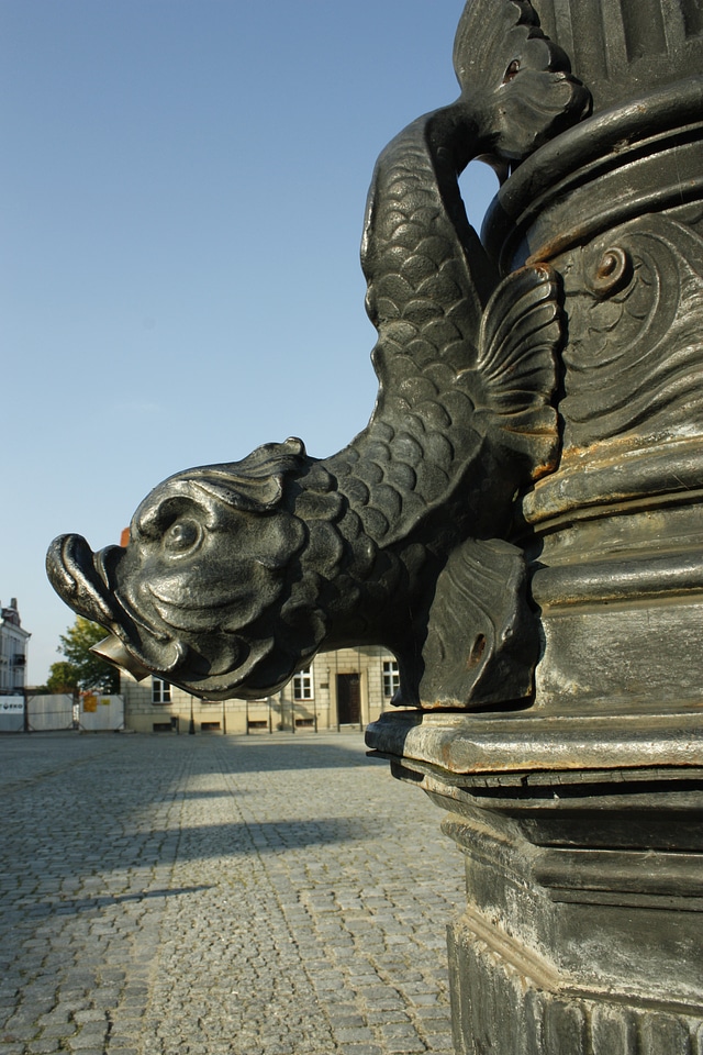 Fish fountain city