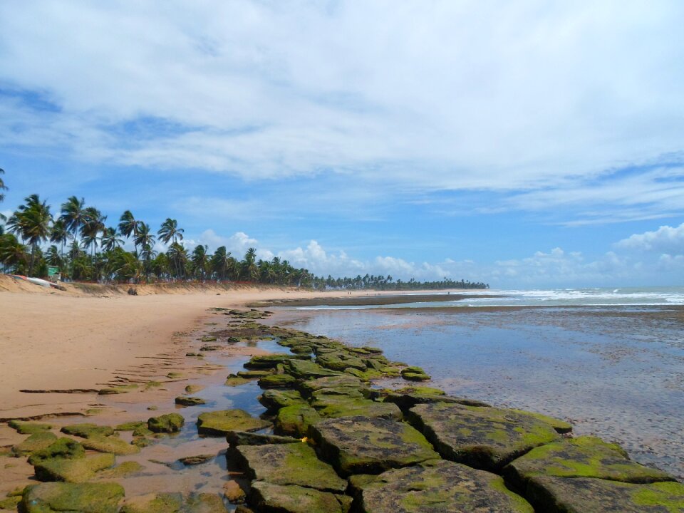 Deserted beach strong beach brazil