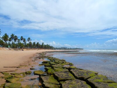 Deserted beach strong beach brazil photo