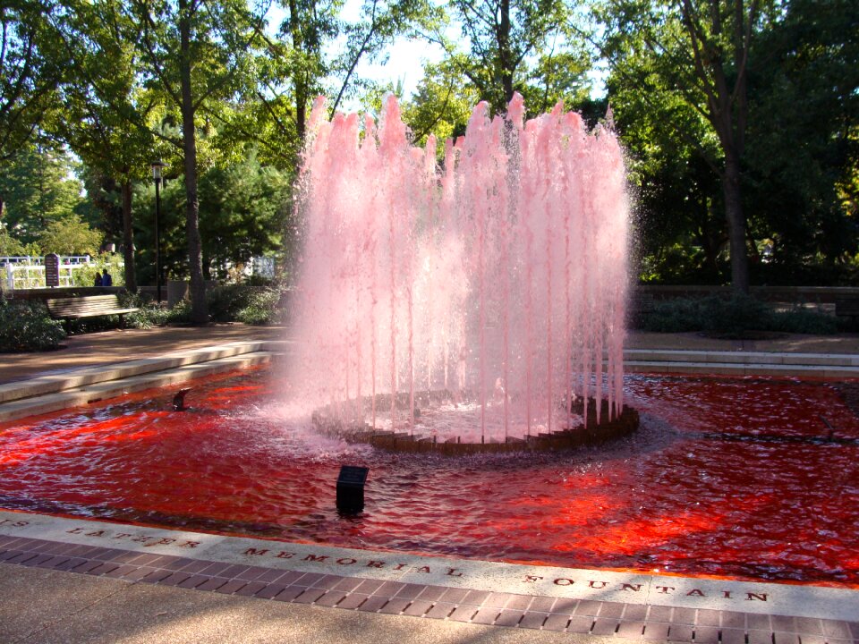 Red fountain saint louis botanical garden