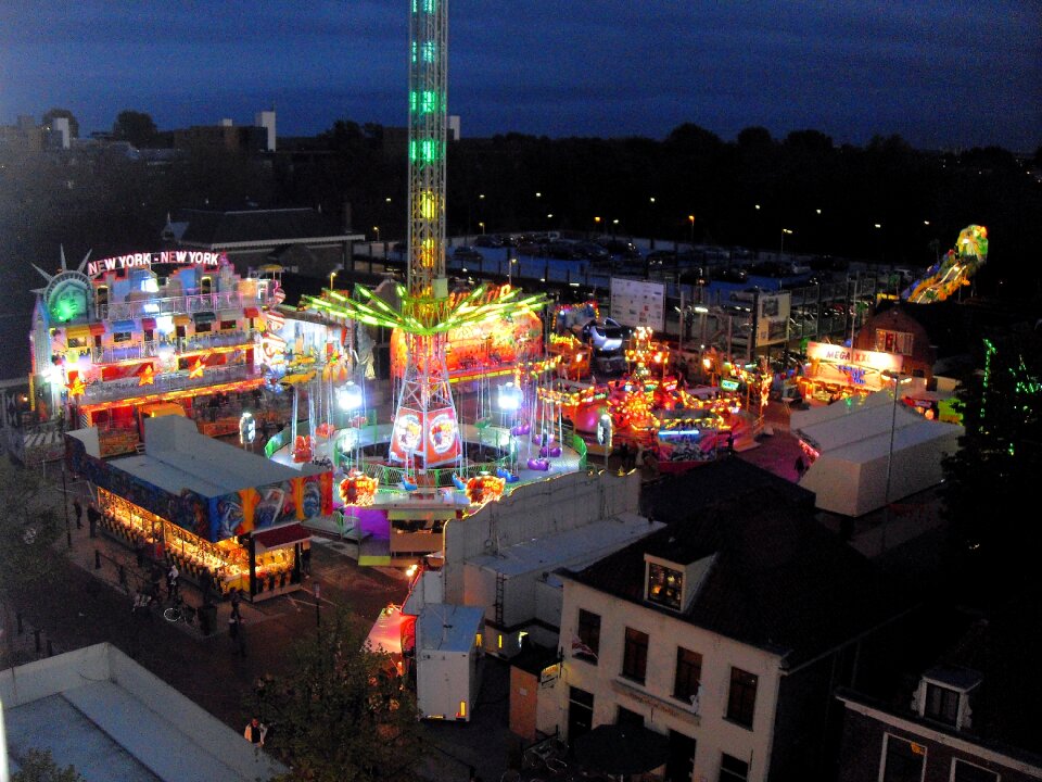 Funfair night summer