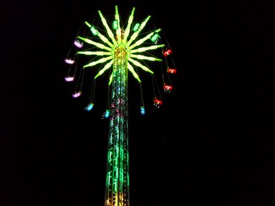 Funfair summer night photo