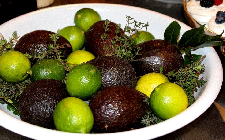 Limes avocado vegetable