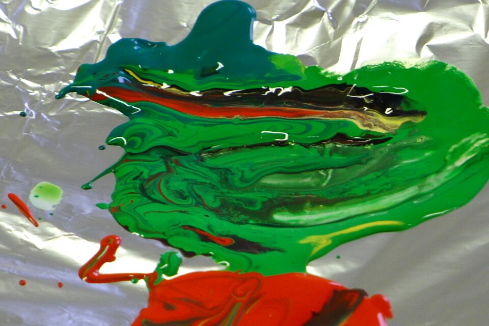 Paint colorful acrylic paint