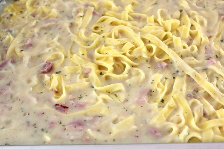 Pasta carbonara italian
